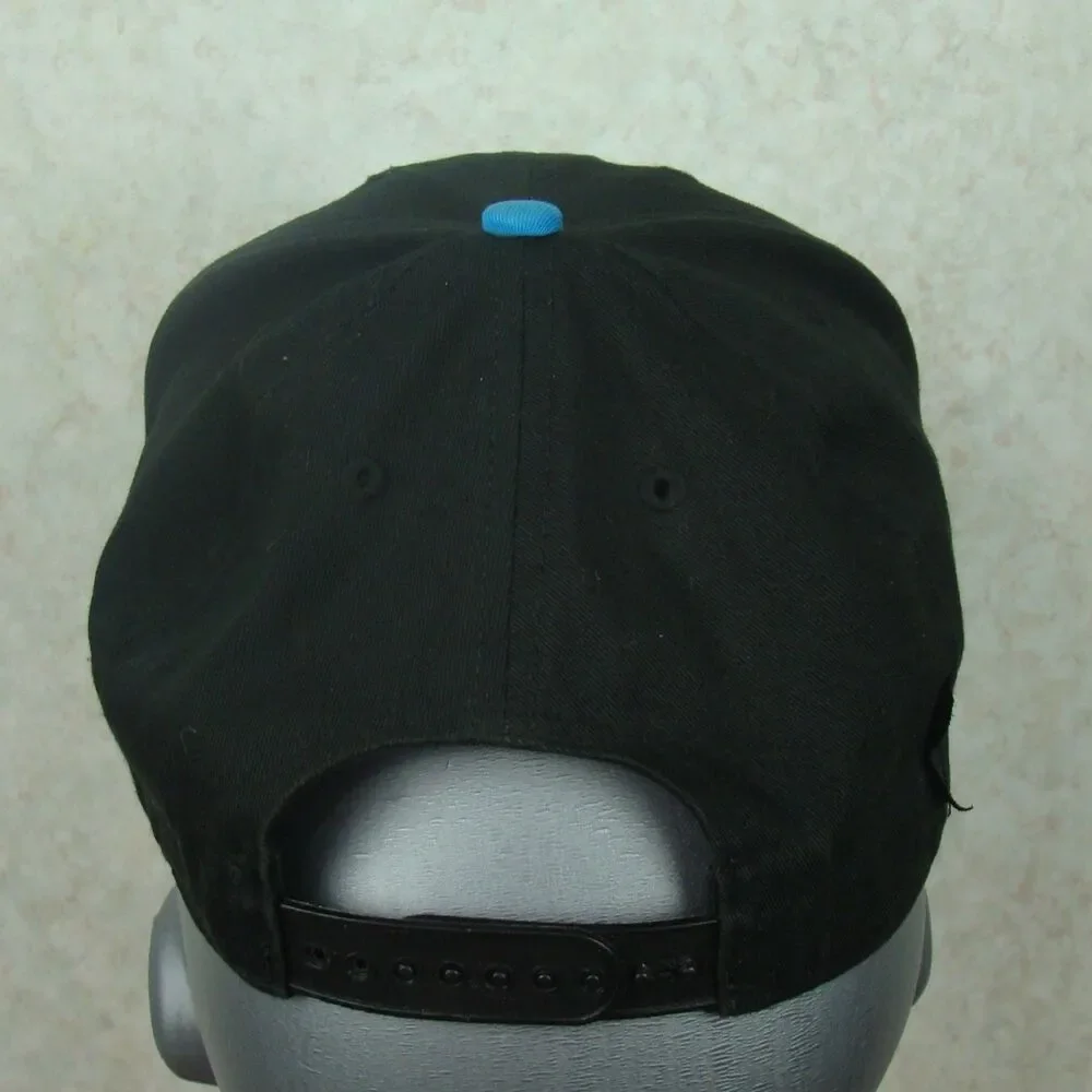 Orage Baseball Hat Cap Black Blue Snapback Flat Brim EST 89 Outdoor Casual